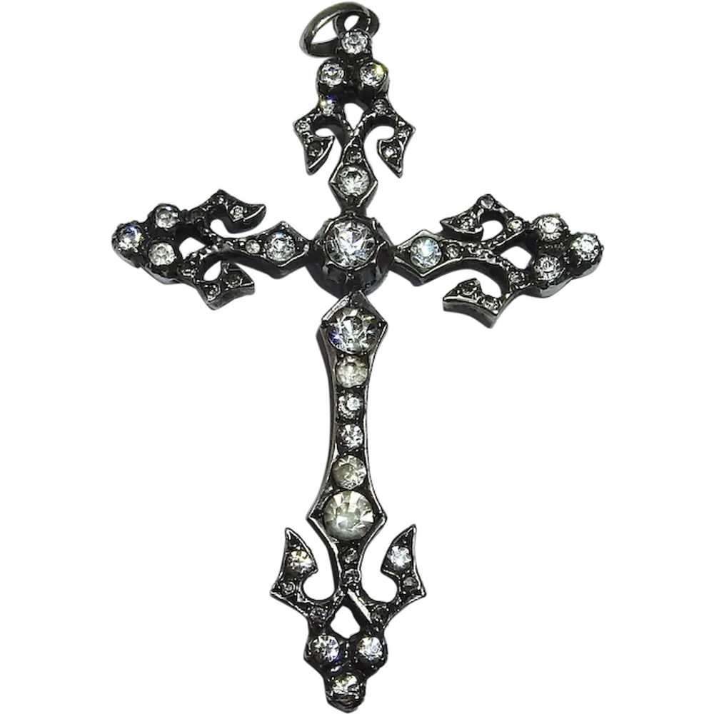 Antique Georgian / Victorian Silver and paste Cro… - image 1