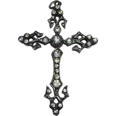 Antique Georgian / Victorian Silver and paste Cro… - image 1