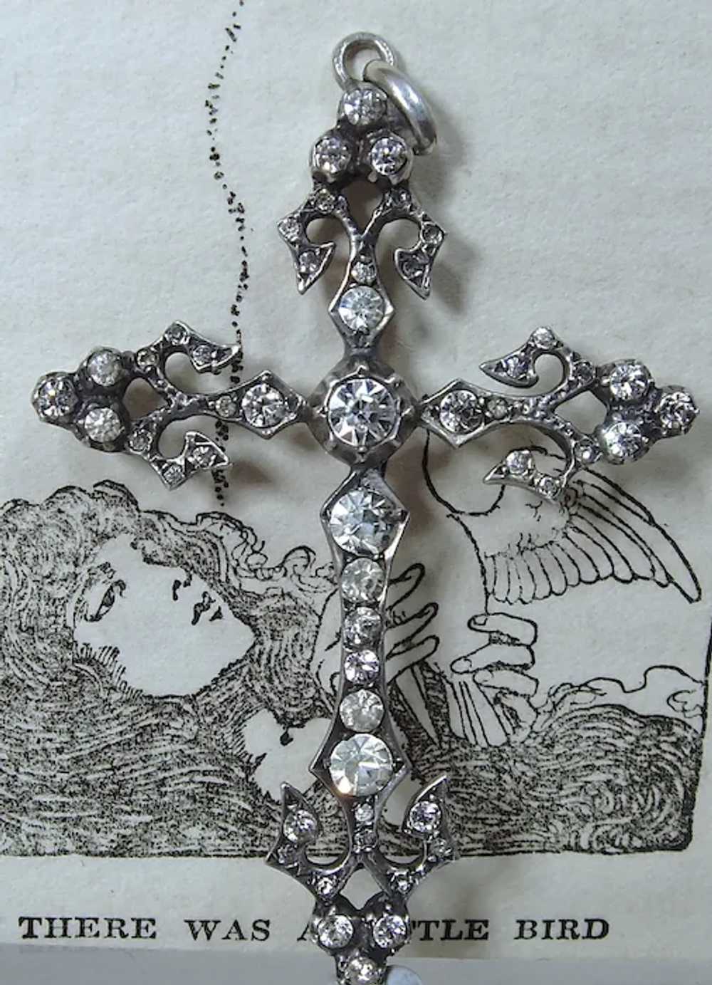 Antique Georgian / Victorian Silver and paste Cro… - image 3