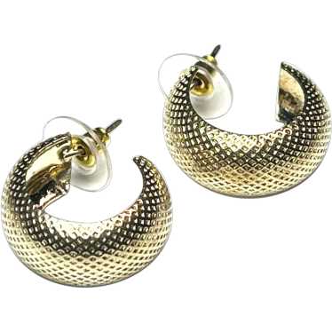 Estate Sterling Silver Gold Plated Earrings