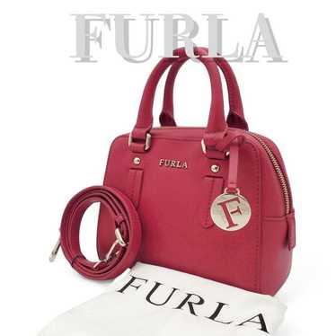 FURLA Elena Shoulder Bag Handbag 2-way Pink