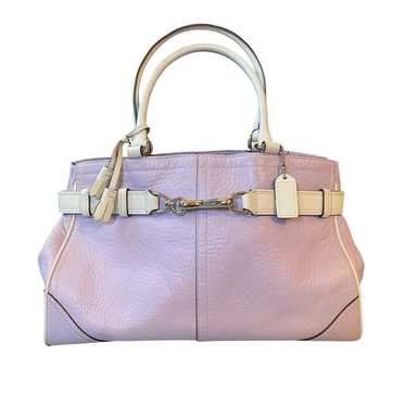 Vintage Y2K Coach Hamptons Large Lilac Purple Lea… - image 1