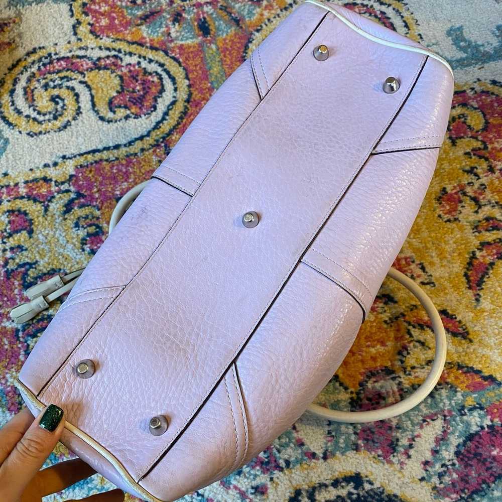 Vintage Y2K Coach Hamptons Large Lilac Purple Lea… - image 9