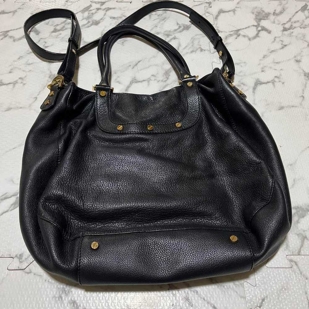 Tory Burch black leather shoulder bag - image 2