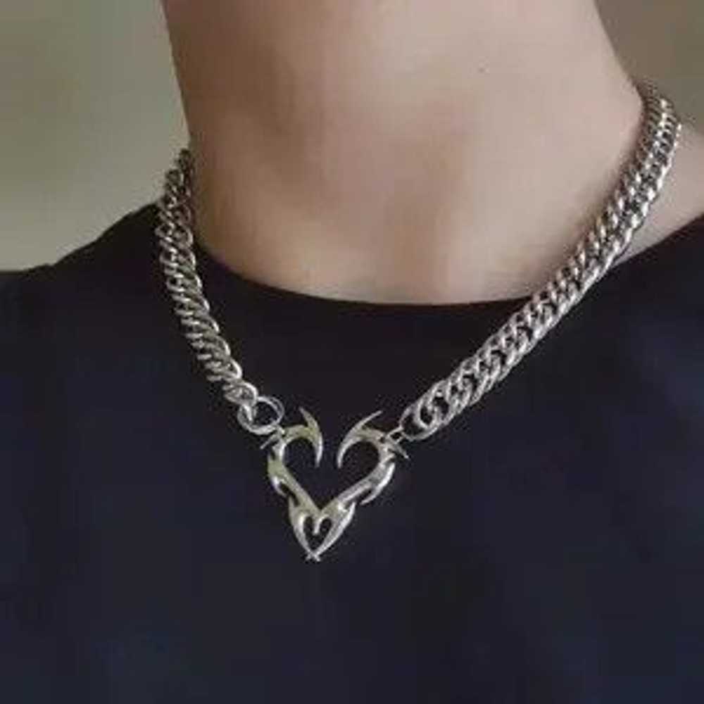 Chain × Jewelry × Streetwear Punk Hollow Flame Lo… - image 2