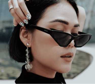 Prada × Vintage PRADA Sunglasses Cateye Wrap Shie… - image 1