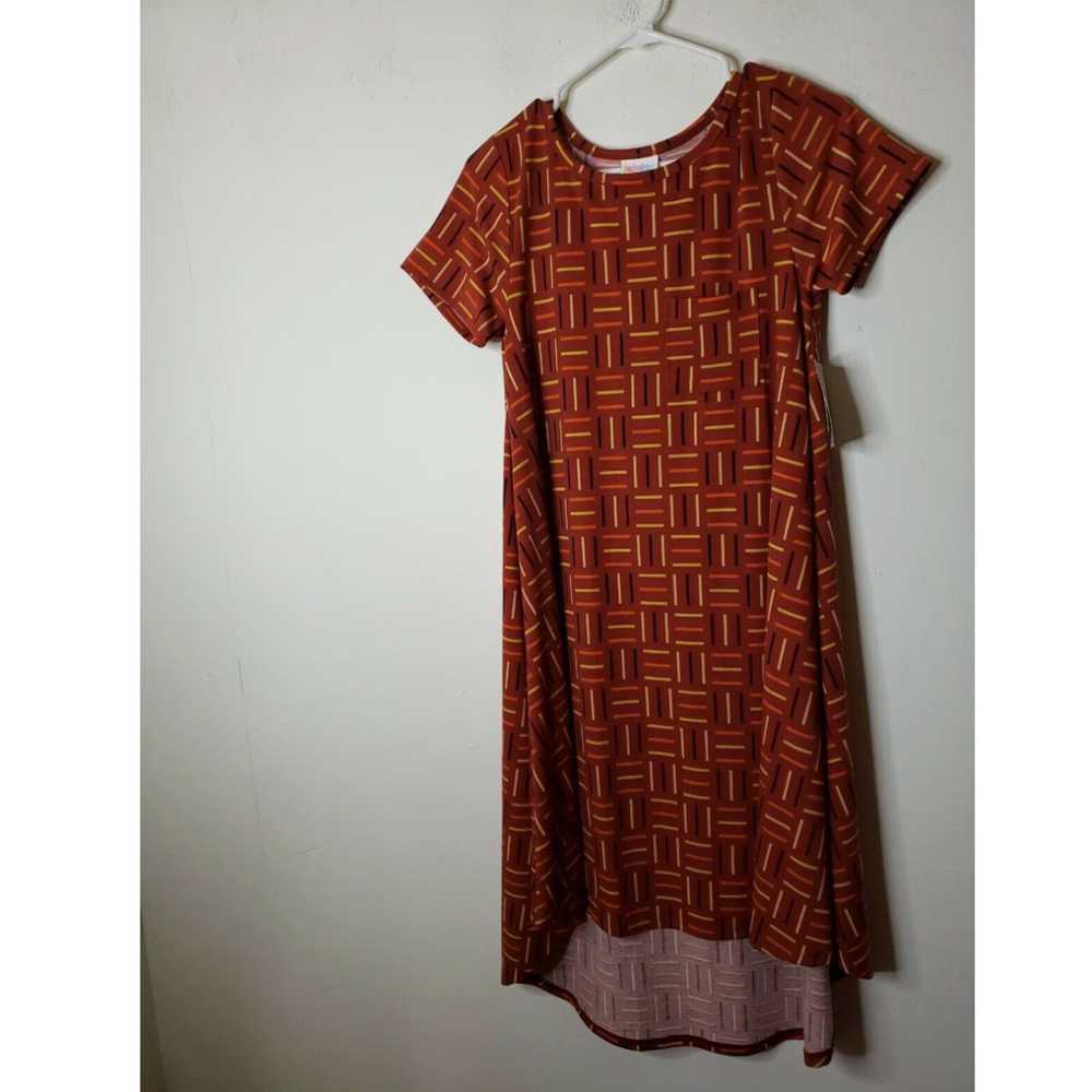 Vintage LuLaRoe Women's Dress Carly Size XS Rust … - image 2