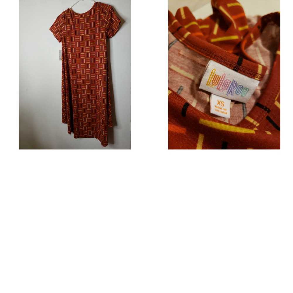 Vintage LuLaRoe Women's Dress Carly Size XS Rust … - image 4