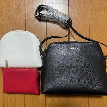 Furla Shoulder Bag Black Leather