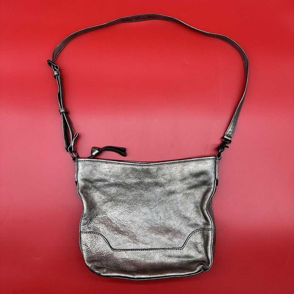 Frye Melissa Hobo Style Small Champagne Metallic … - image 2