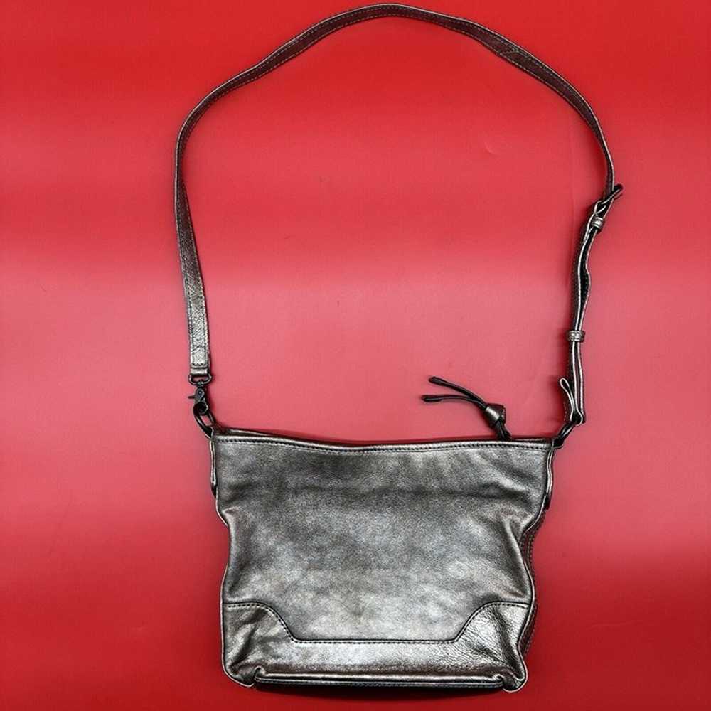 Frye Melissa Hobo Style Small Champagne Metallic … - image 6