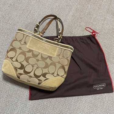 COACH Handbag Tote Bag Beige