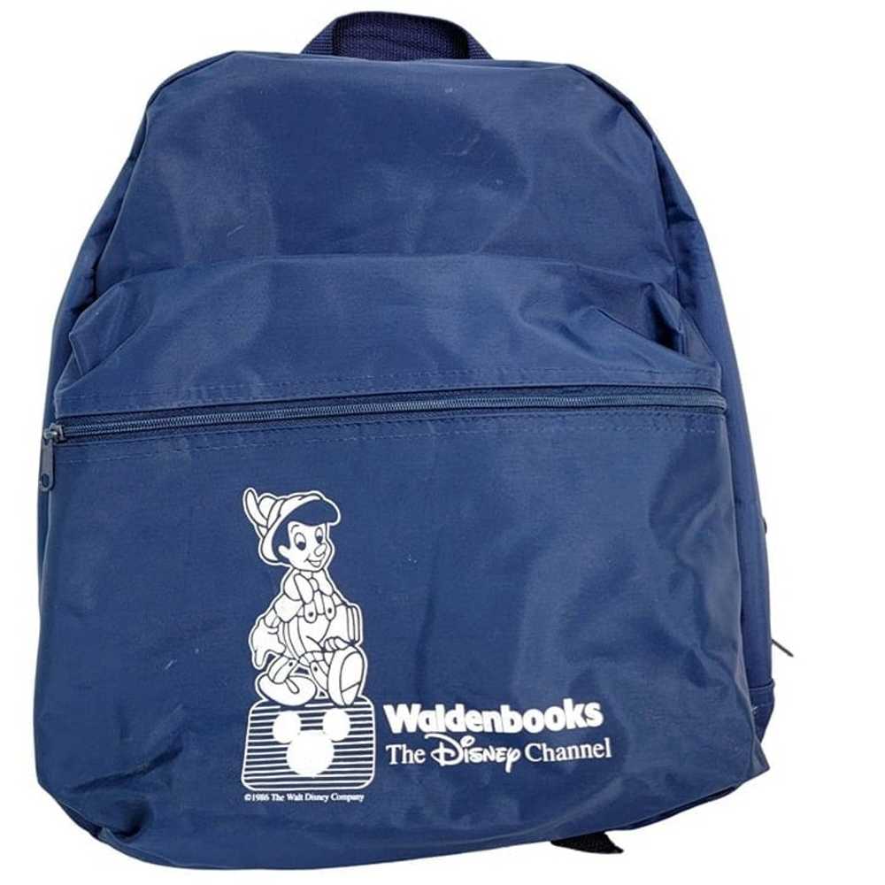 Vintage 80s Disney Backpack Vinyl Pinocchio Bag B… - image 1