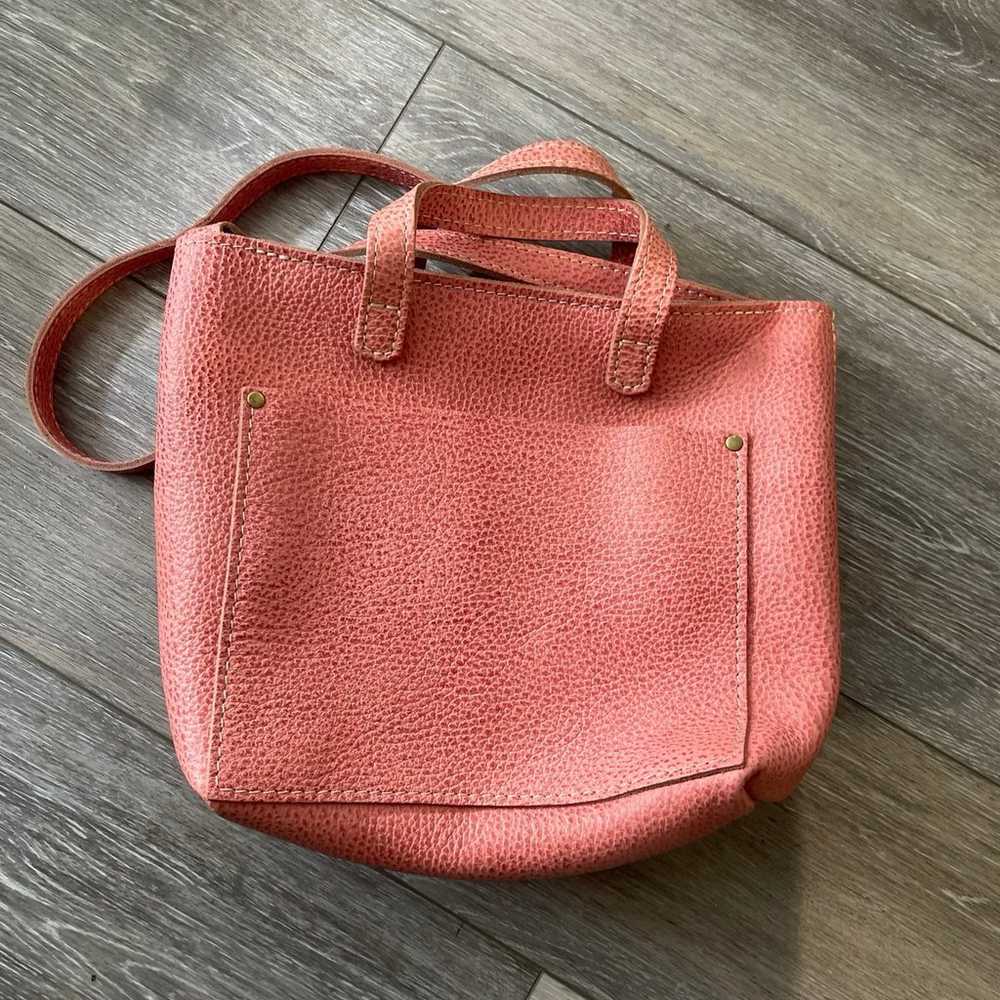 portland leather goods pink mini crossbody - image 3