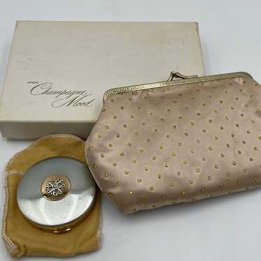 Vintage Avon Champagne Mood Clutch Purse & Gold S… - image 1