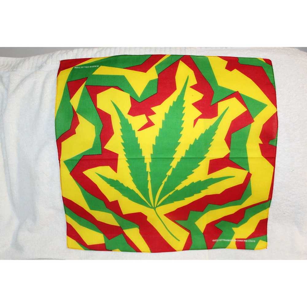 Vintage Cannabis Weed Leaf Bandana Collection Fea… - image 3