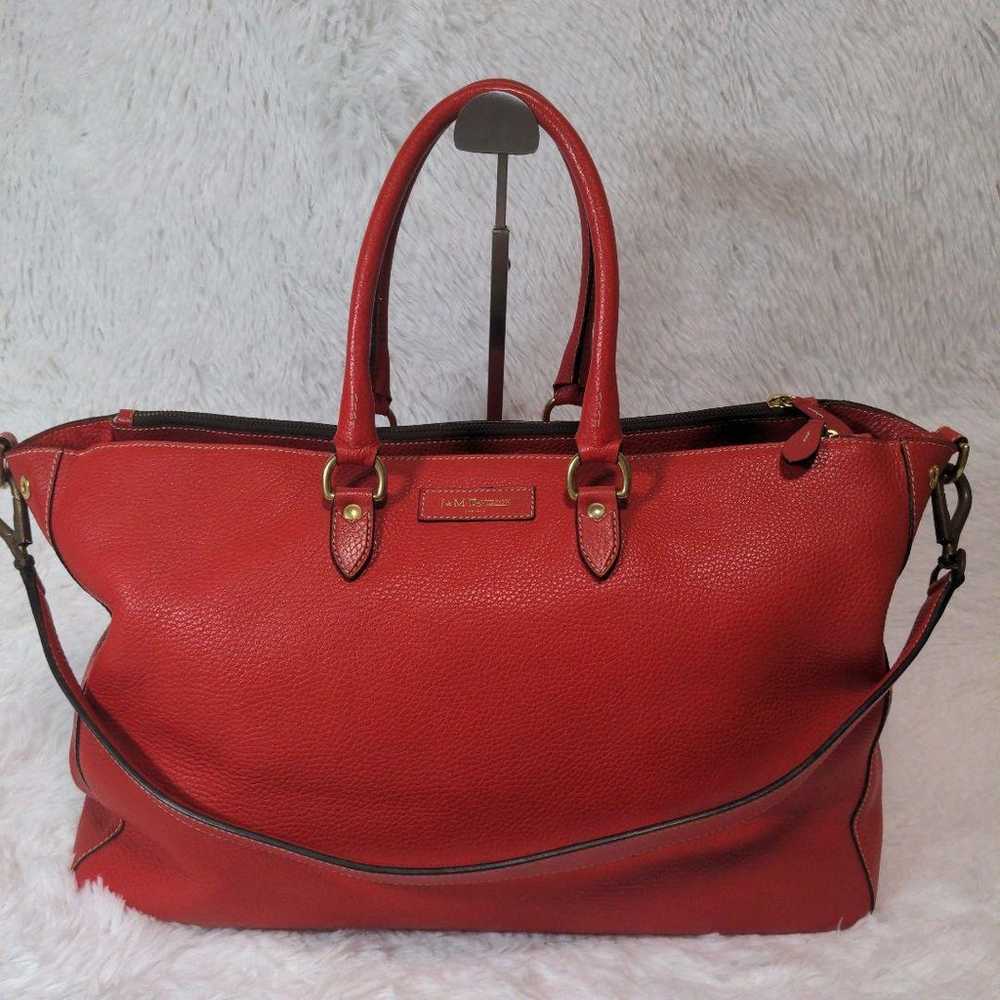 J&M DAVIDSON 2WAY Tote Bag Shoulder Boston Red - image 2