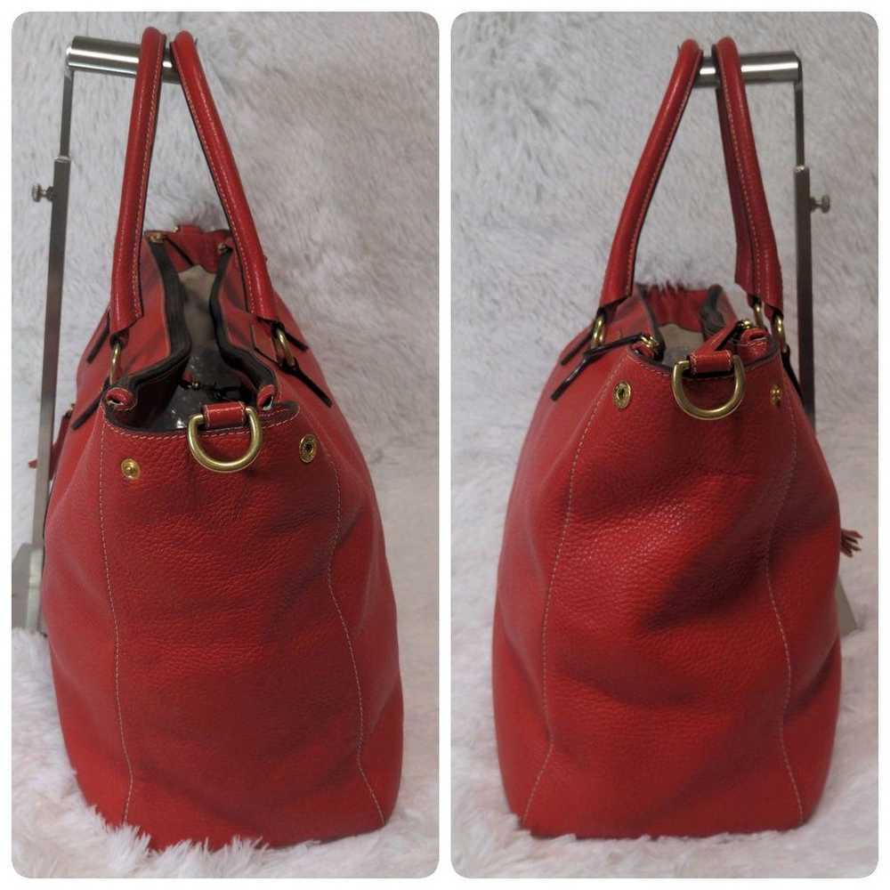 J&M DAVIDSON 2WAY Tote Bag Shoulder Boston Red - image 3