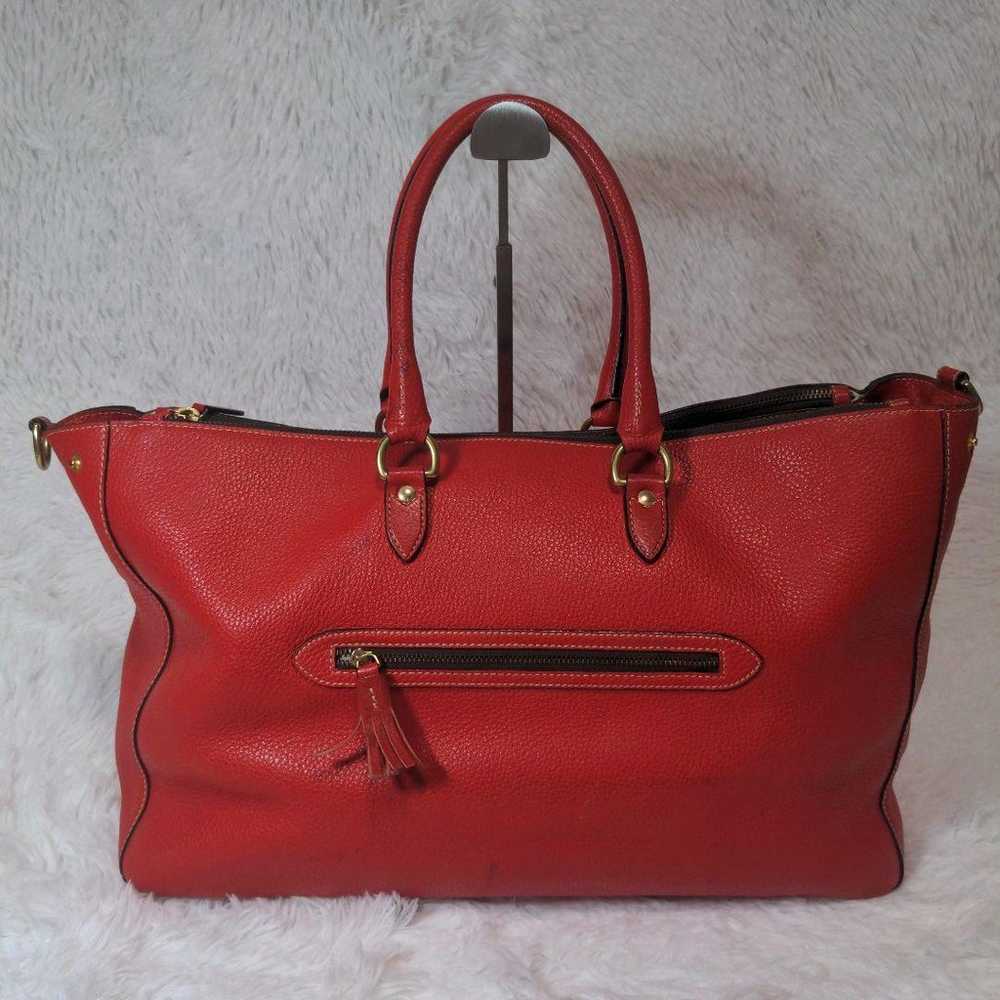 J&M DAVIDSON 2WAY Tote Bag Shoulder Boston Red - image 4