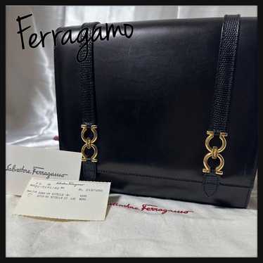 Salvatore Ferragamo Gancini Leather Shoulder Bag w