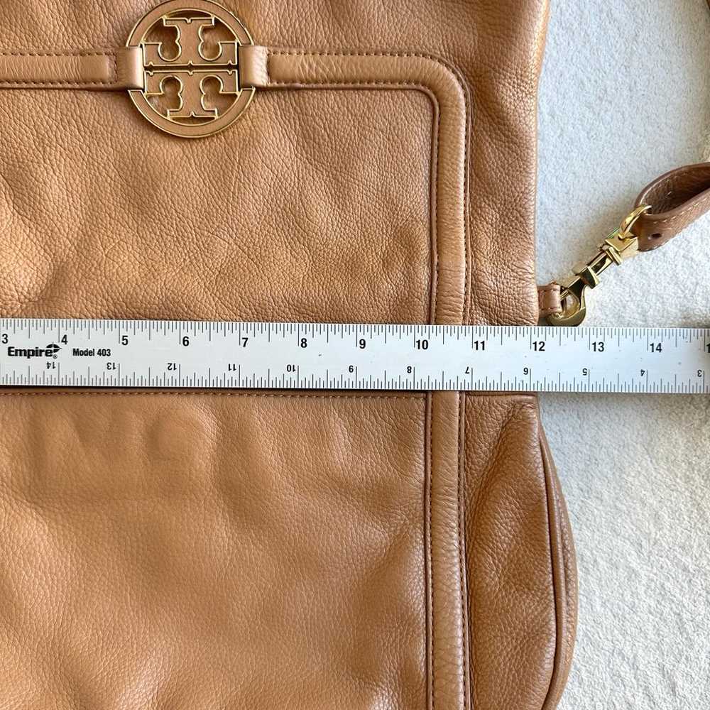 Tory Burch Tan Leather Amanda Fold over Cross Bod… - image 10