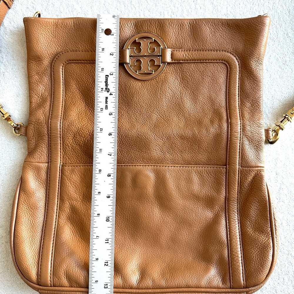 Tory Burch Tan Leather Amanda Fold over Cross Bod… - image 11