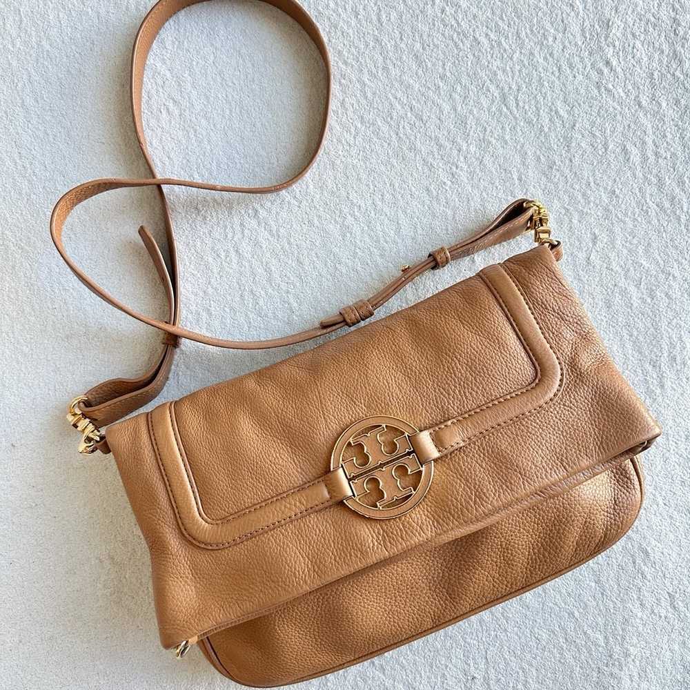 Tory Burch Tan Leather Amanda Fold over Cross Bod… - image 12