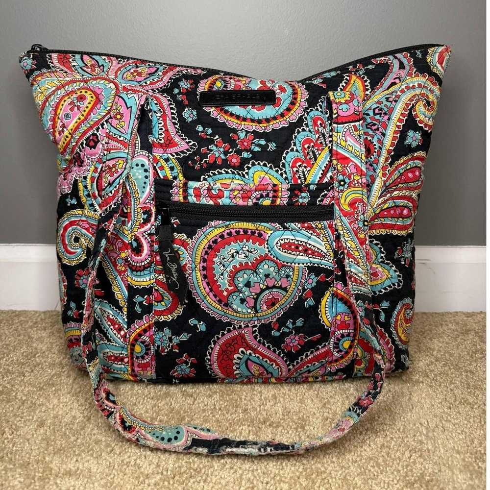 Vera Bradley Parisian Paisley Quilted Shoulder La… - image 2