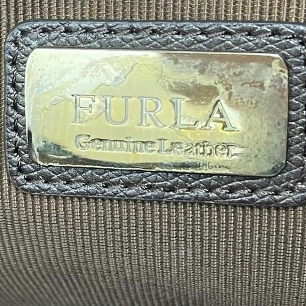 Furla logo hardware handbag shoulder bag pebbled … - image 6