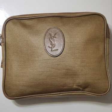 Vintage YSL Yves Saint Laurent Zip Pouch Clutch To