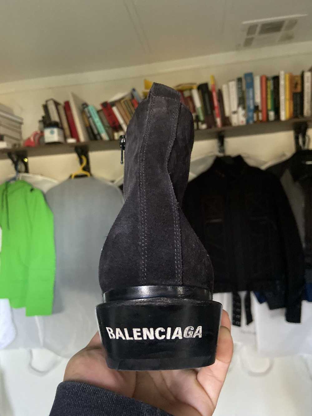 Balenciaga Brashed Suede Santiag Boots - image 3