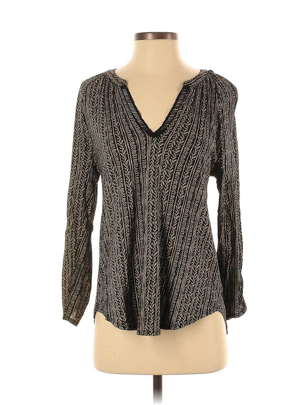 Lucky Brand Women Gray Long Sleeve Blouse S - image 1