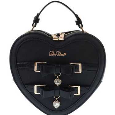 Liz Lisa Ribbon Bijou Heart Bag Black