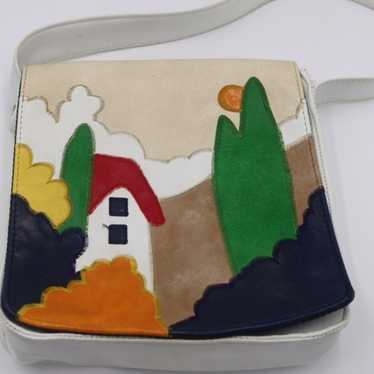 Vintage Japan Art to Wear Landscape Embroidered P… - image 1