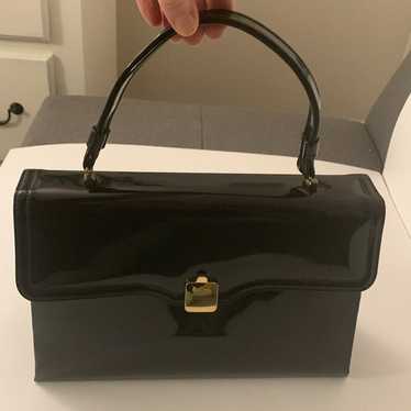 VINTAGE LEWIS BLACK PATENT LEATHER PURSE