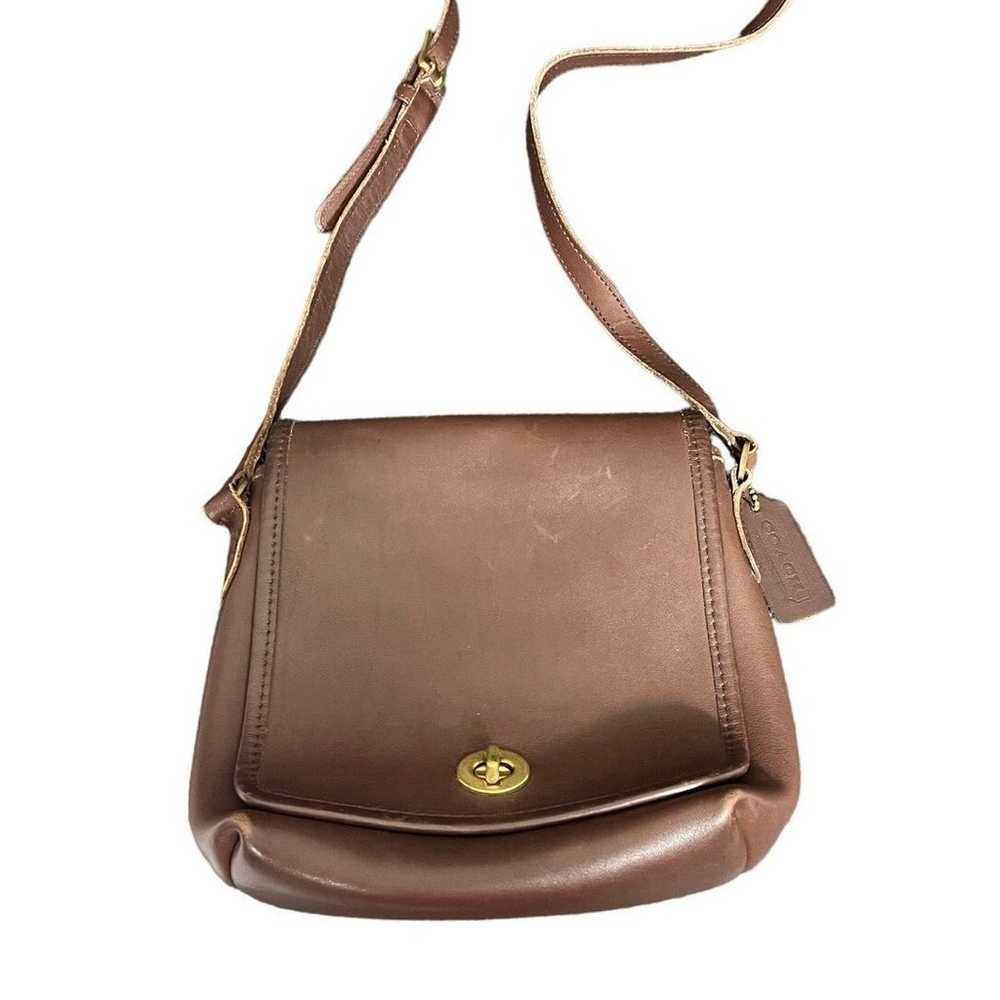 Coach vintage brown leather companion legacy mess… - image 1