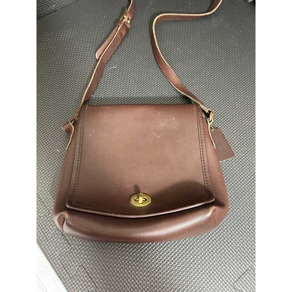 Coach vintage brown leather companion legacy mess… - image 2