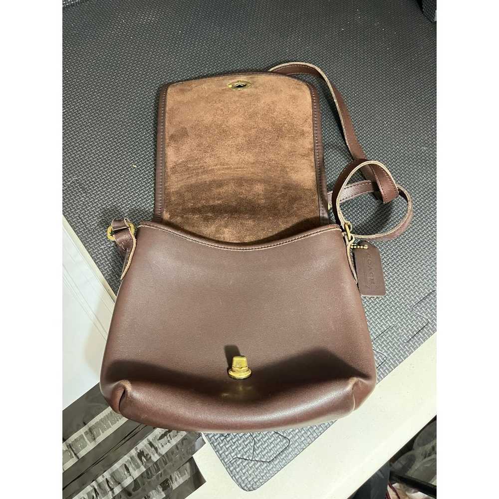 Coach vintage brown leather companion legacy mess… - image 7