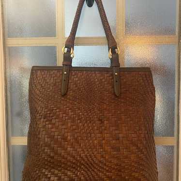 Cole Haan woven leather tote