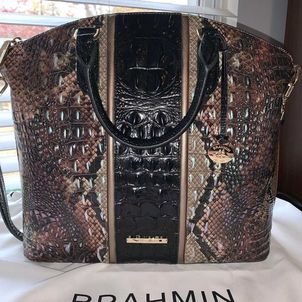 Brahmin Large Duxbury Diamondback Luminary Emboss… - image 1