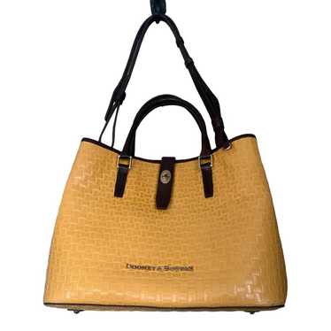 Dooney & Bourke Perry Satchel Embossed Woven Leat… - image 1