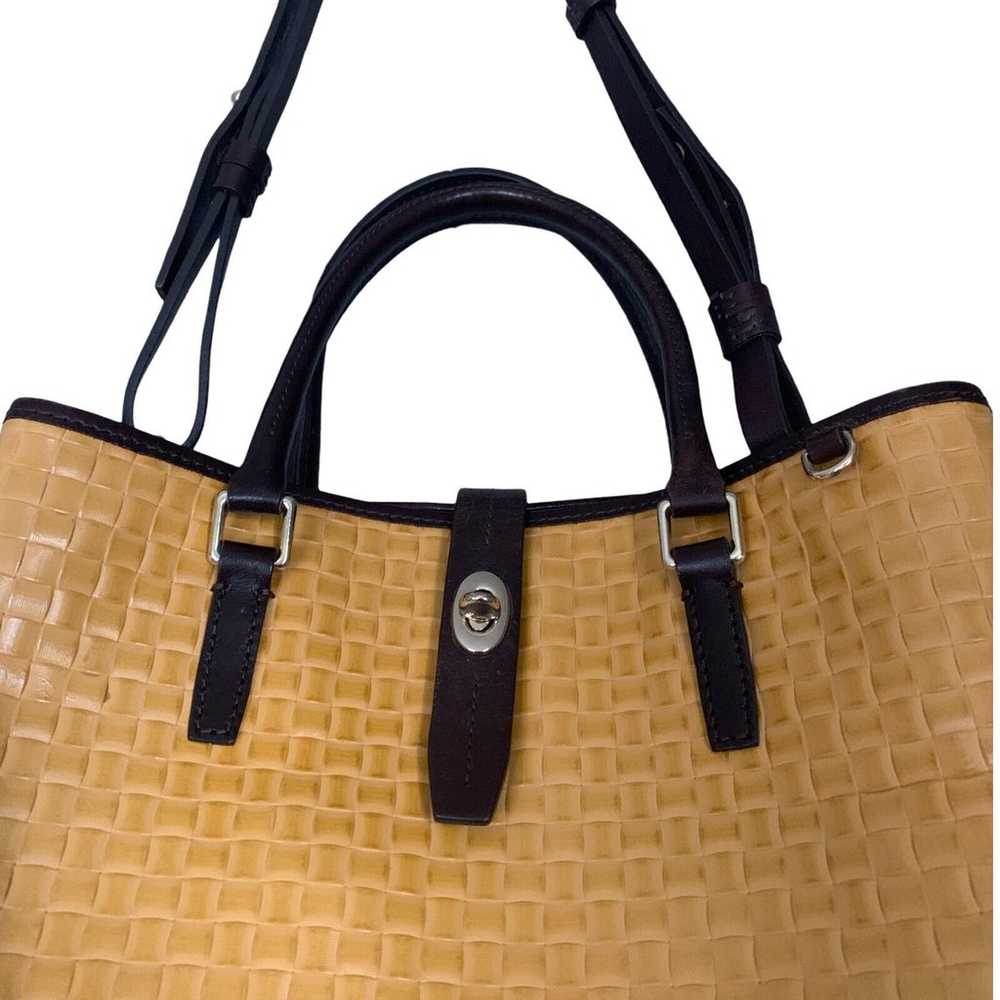 Dooney & Bourke Perry Satchel Embossed Woven Leat… - image 7