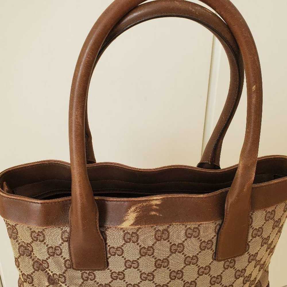 Old Gucci Tote Bag GG Pattern A4 Size Compatible … - image 11