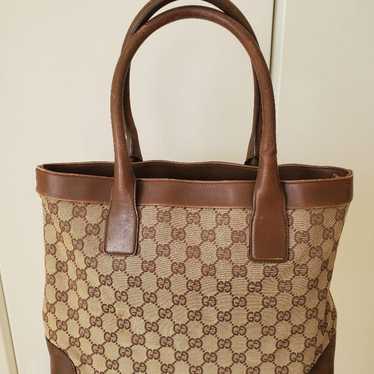 Old Gucci Tote Bag GG Pattern A4 Size Compatible … - image 1