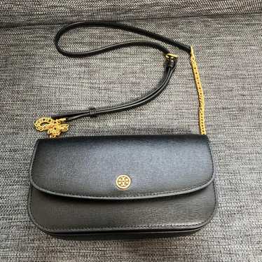 Tory Burch long wallet with coin pocket and chain 