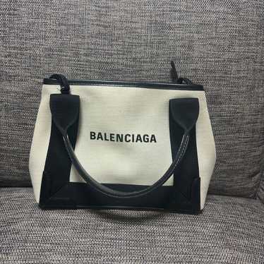 BALENCIAGA Navy Cabas XS