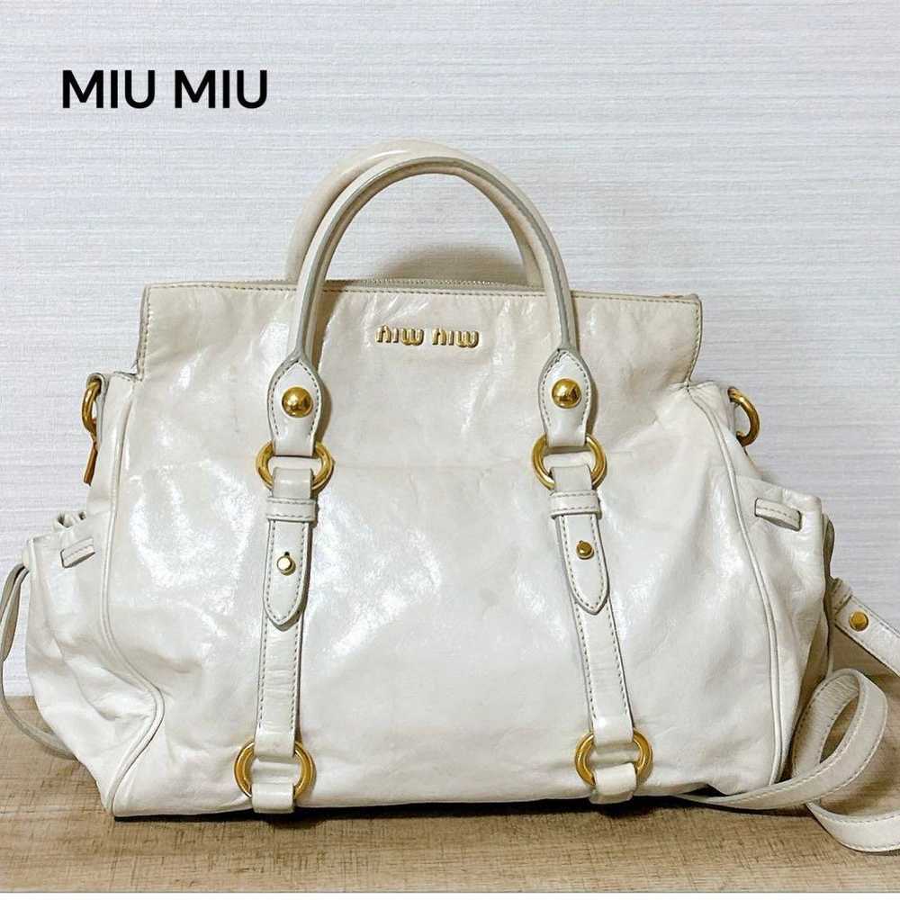 MIU MIU 2way Mini Boston Handbag with Ribbon Logo… - image 1