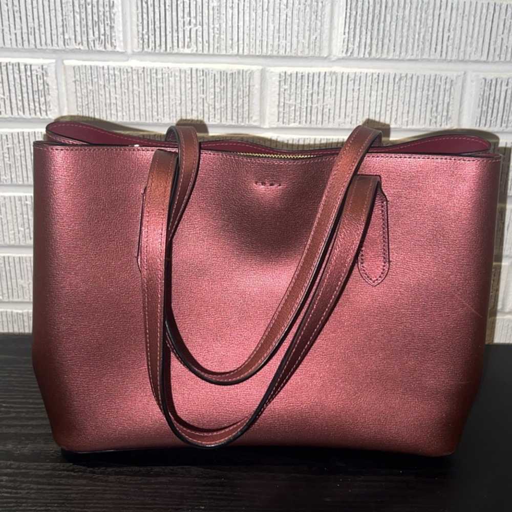 COACH Avenue Caryall Metallic Plum Shoulder Bag - image 5