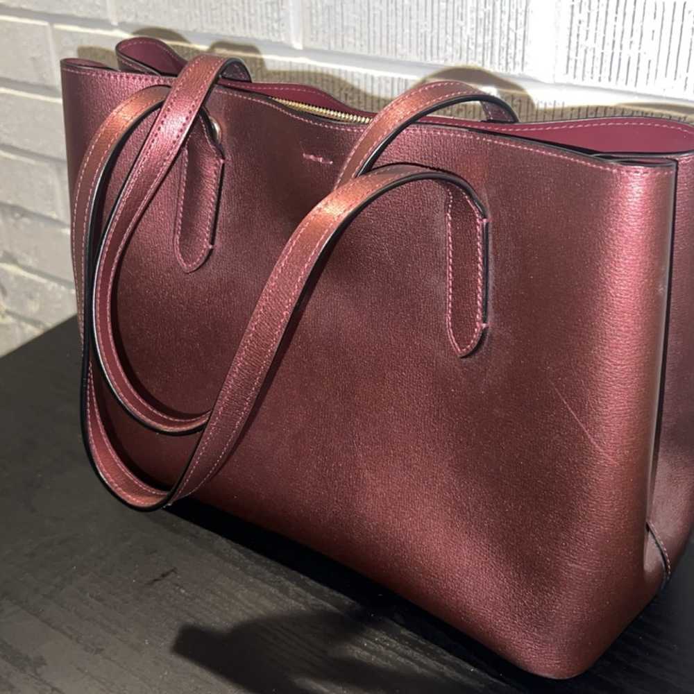 COACH Avenue Caryall Metallic Plum Shoulder Bag - image 6