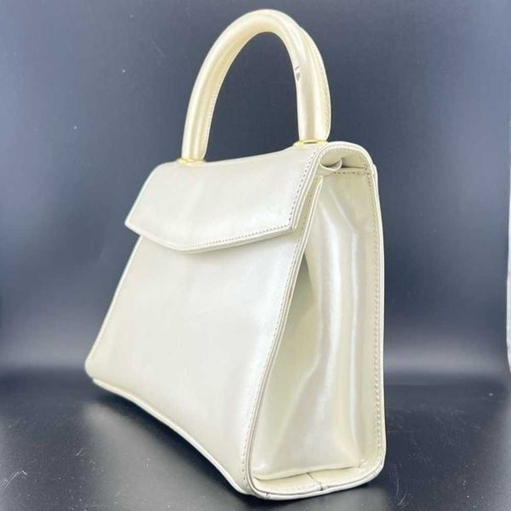 Vintage Salvatore Ferragamo Top Handle Bag Ivory … - image 6